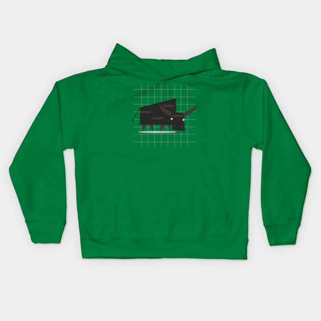 Geometry Buffalo Kids Hoodie by ROJOLELE